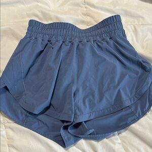 lululemon athletica Blue Track-That High Rise 3” Inseam Lined Shorts